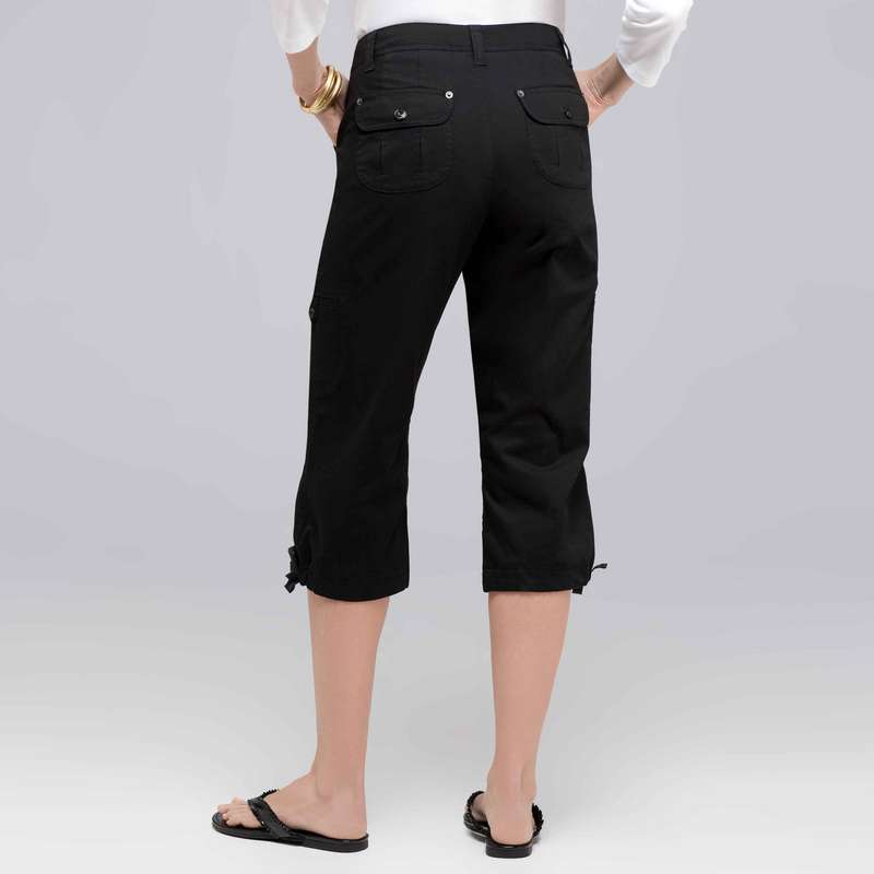 軽やかカーゴカプリ, ブラック, large image number 1