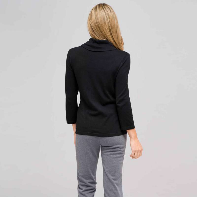 カウルネックセーター, ブラック, large image number 1